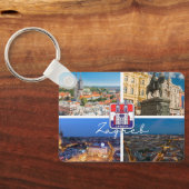 Kroatien | Hrvatska | Zagreb | Hauptstadt Kroatien Schlüsselanhänger (Rückseite)