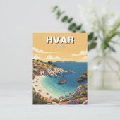 Kroatien Hvar Abgelegene Bucht Postkarte (Stehend Vorderseite)