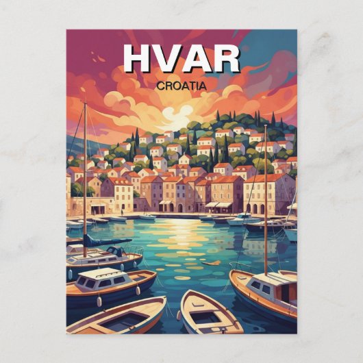 Kroatien Hvar Postkarte (Vorderseite)