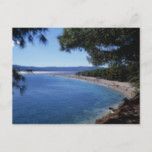 Kroatien, Insel Brac, Bol, Golden Cape Beach 2 Postkarte