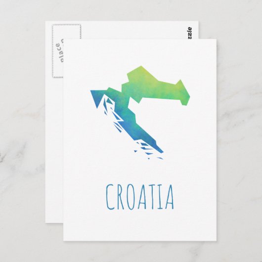 Kroatien Karte (Vorne/Hinten)