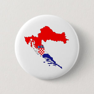 Kroatien Karte Ländergrenzen Flaggen Staaten Lände Button