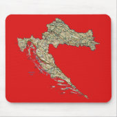 Kroatien-Karte Mousepad (Vorne)