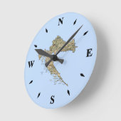 Kroatien Karte Runde Wanduhr (Winkel)
