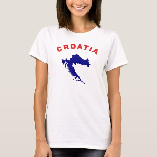Kroatien Karte T-Shirt (Vorderseite)