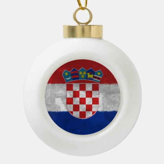 Kroatien Keramik Kugel-Ornament (Vorderseite)