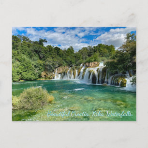 Kroatien Krka Wasserfälle Fernsicht Panorama Feiertagspostkarte