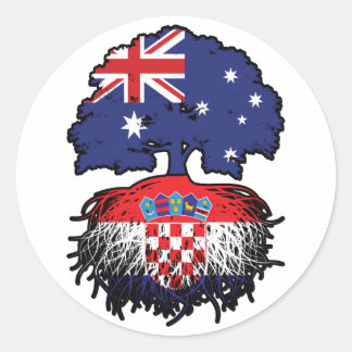 Kroatien Kroatien Australische Australien Tree Roo Runder Aufkleber