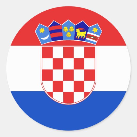 Kroatien, Kroatien Runder Aufkleber (Vorderseite)