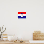 Kroatien - kroatische Flagge - Poster (Küche)