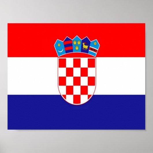 Kroatien - kroatische Flagge - Poster (Vorne)