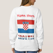 Kroatien Kroatische Flagge Rot Personalisierter Na Sweatshirt (Rückseite)