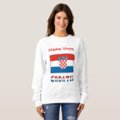 Kroatien Kroatische Flagge Rot Personalisierter Na Sweatshirt (Vorne ganz)