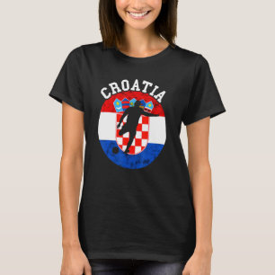 Kroatien Kroatische Fußball Kroatische Flagge Hrva T-Shirt