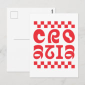 Kroatien Land Logo Design Postkarte (Vorne/Hinten)