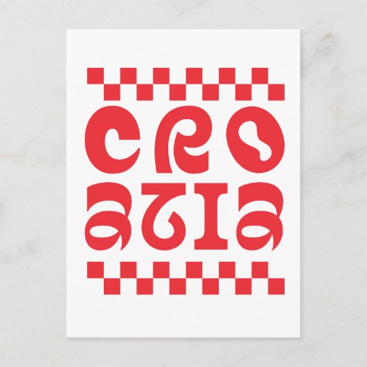 Kroatien Land Logo Design Postkarte (Vorderseite)