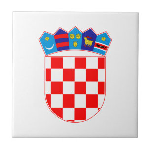 Kroatien Land Wappen Symbol Emblem Flagge Fliese