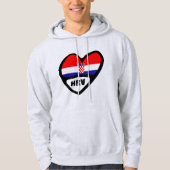 Kroatien Ländercode Flaggenstaat Herz Hrvatska Hoodie (Vorderseite)