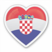 Kroatien Liebe Icon Aufkleber (Vorderseite)