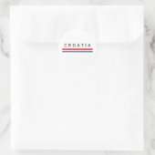 Kroatien Linien Runder Aufkleber (Tasche)