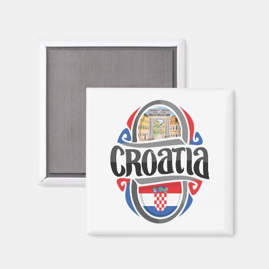 Kroatien Magnet (Vorderseite/Rückseite)