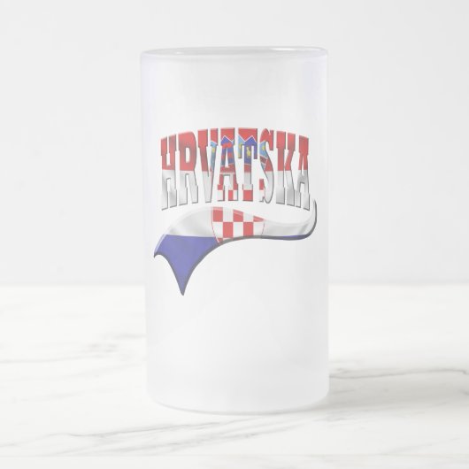 Kroatien Mattglas Bierglas (Mittel)