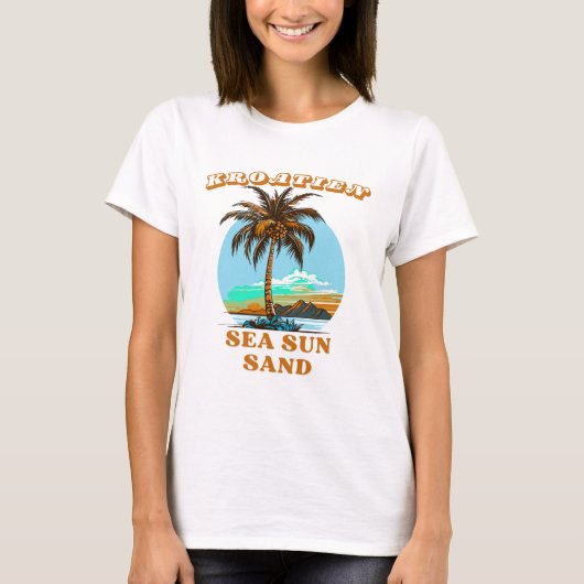 Kroatien-Meer Sonne Sand-Urlaub am Meer T-Shirt (Vorderseite)