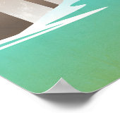 Kroatien Minimal Reiseplakat Poster (Ecke)