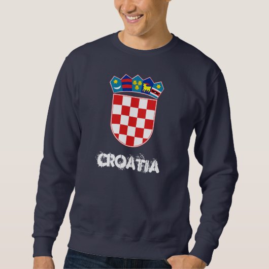 Kroatien mit Wappen Sweatshirt (Vorderseite)