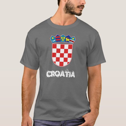 Kroatien mit Wappen T-Shirt (Vorderseite)