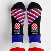 Kroatien, Mode, kroatische Flagge, patriotisch Socken (Oben)