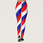 Kroatien Nationale Flaggenfarben Diagonal gestreif Leggings (Rückseite)