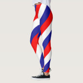 Kroatien Nationale Flaggenfarben Diagonal gestreif Leggings (Links)