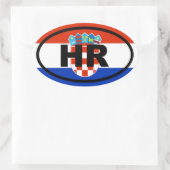 Kroatien Ovaler Aufkleber (Tasche)