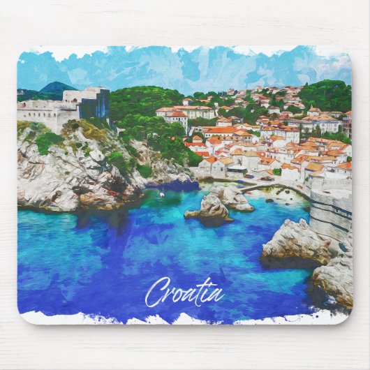 Kroatien Panoramaaussicht Mousepad (Vorne)