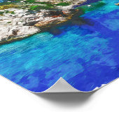 Kroatien Panoramaaussicht Poster (Ecke)