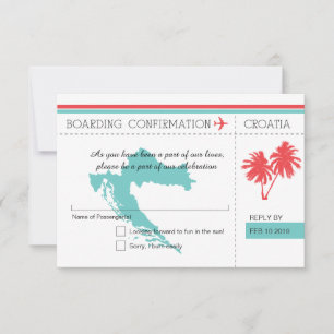 Kroatien Pass UAWG Aquamarin und Korallenriff RSVP Karte