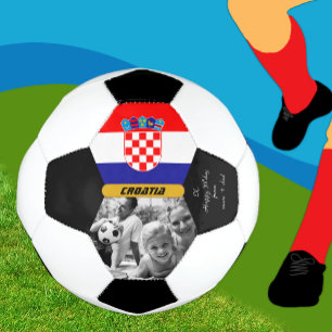 Kroatien Personalisiert, Flagge, Foto Fußball-Ball Fußball