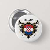 Kroatien [personifizieren Sie] Button (Vorne & Hinten)