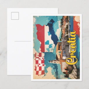 Kroatien Pop Kunst, Dichtung und Musik Postkarte