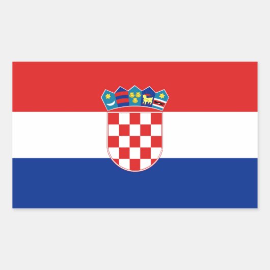 KROATIEN RECHTECKIGER AUFKLEBER (Vorderseite)