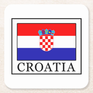 Kroatien Rechteckiger Pappuntersetzer