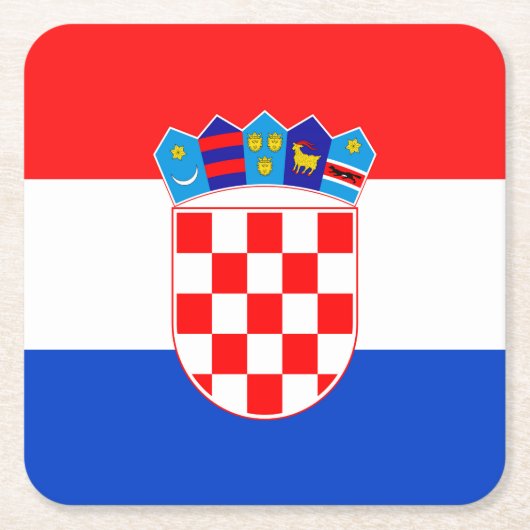 Kroatien Rechteckiger Pappuntersetzer (Vorderseite)