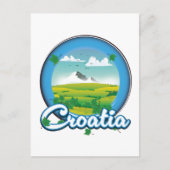Kroatien Reiselogo Feiertagspostkarte (Vorderseite)