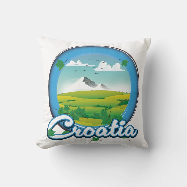 Kroatien Reiselogo Kissen (Vorderseite)