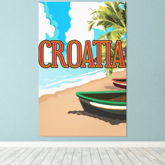 KROATIEN Reiseplakat Leinwanddruck (Insitu (Holzboden))