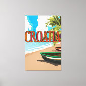 KROATIEN Reiseplakat Leinwanddruck (Vorderseite)