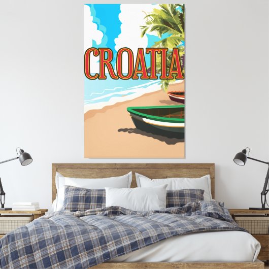 KROATIEN Reiseplakat Leinwanddruck (Insitu (Schlafzimmer))