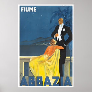 Kroatien Reiseplakat Opatija Kunst Druck Rijeka Poster