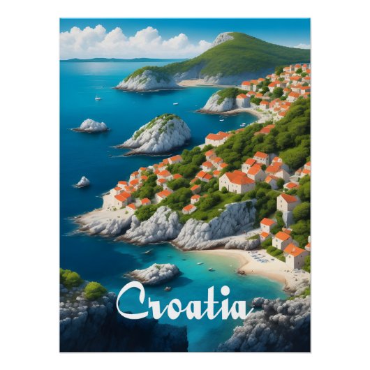 Kroatien Reiseplakat Poster (Vorderseite)